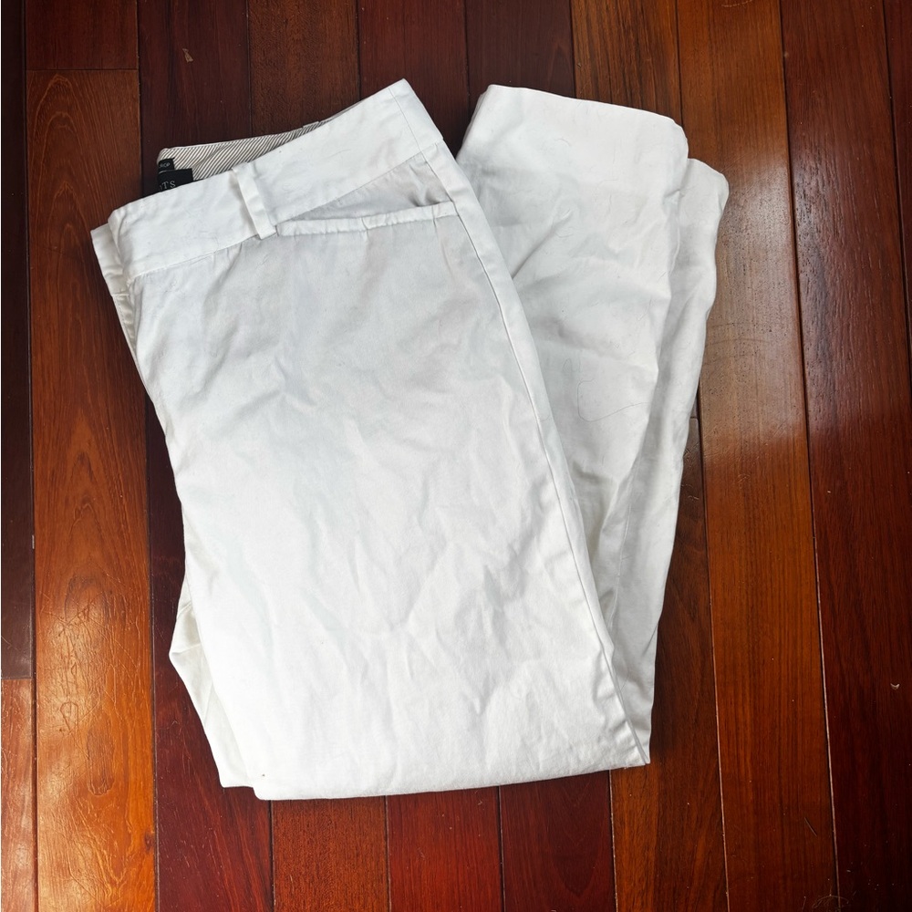 Talbots White Perfect Crop Pants